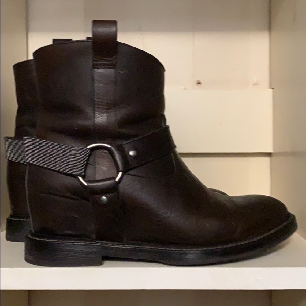 Brunello Cucinelli brown leather boots Sz.40